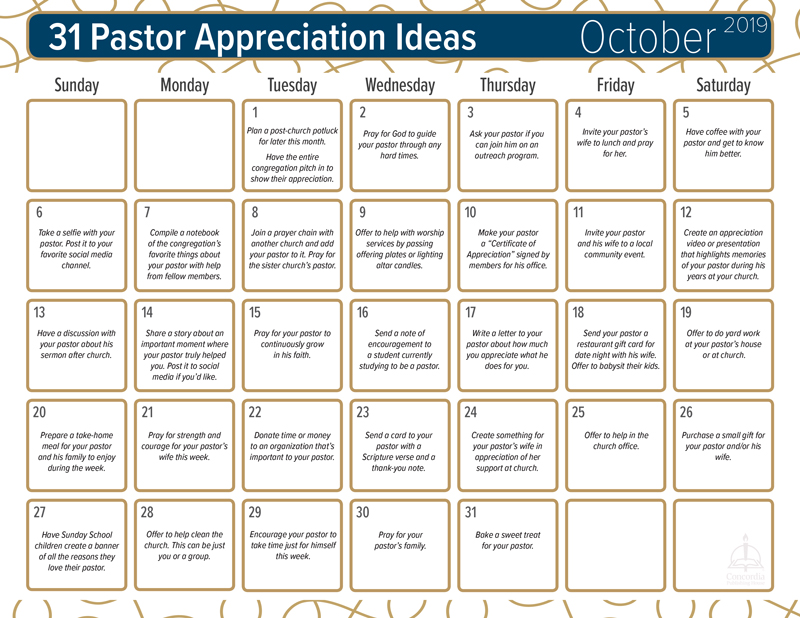 What Day Is Pastor Appreciation Day 2024 Calendar Janna Loraine