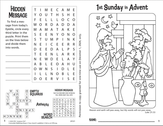 Children's Lutheran Bulletins - Quarter 1
