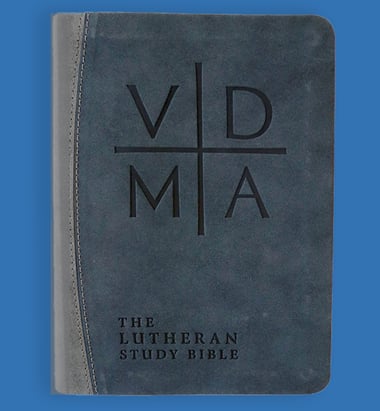 012185 The Lutheran Study Bible - Compact DuoTone Blue/Gray