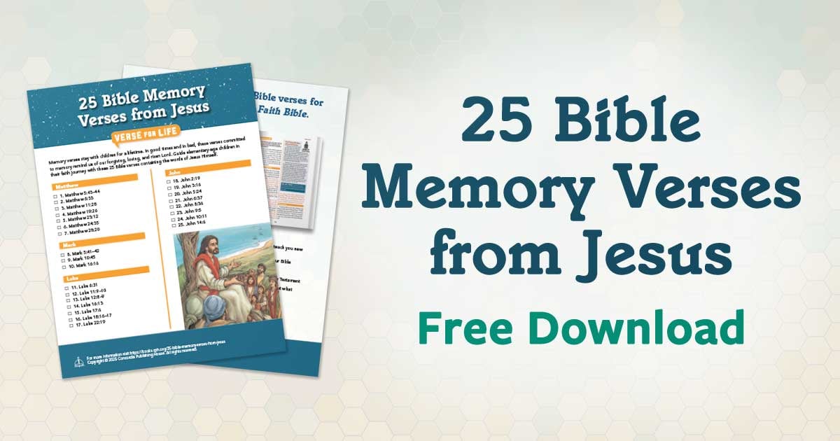 25 Memory Verses from Jesus - Free Download