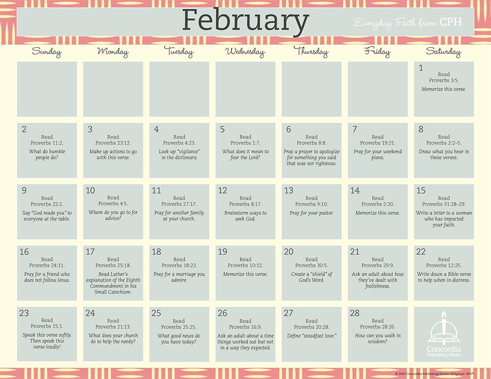 2025-February-calendar