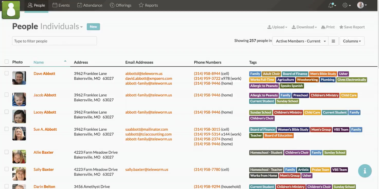 Church360° Members | Web-Based Church Management Software